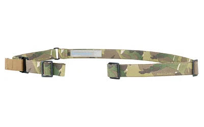 BLUE FORCE VICKERS SLING MTL HW in Multicam, laid flat with metal hardware and adjusters