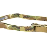 BL FORCE VICKERS 2-TO-1 SLNG MC camouflage laid flat with tan adjuster and black pull tab