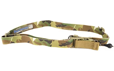 BL FORCE VICKERS 2-TO-1 SLNG MC camouflage laid flat with tan adjuster and black pull tab