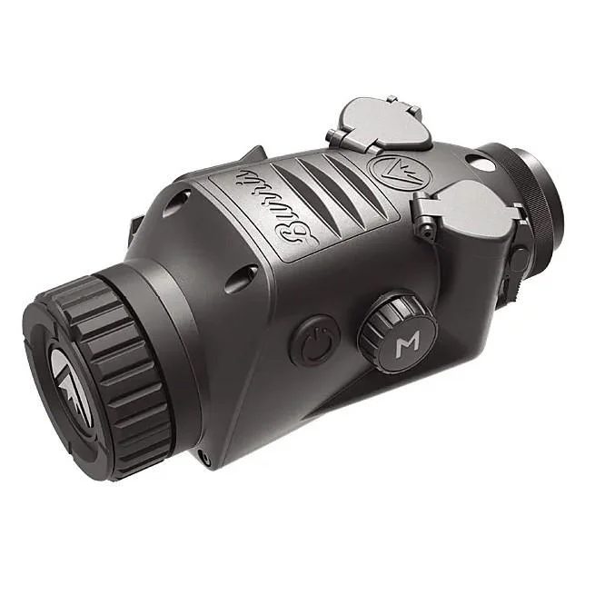 primary-167 Burris BTC35 V2 Thermal Clip-on USM black angled view with lens, adjustment controls and mount