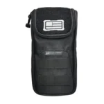 Evolution Outdoor EVODS TAC accessory pouch, black front view with flap, logo patch and zipper