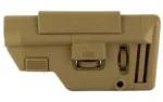 B5 Systems B5 Collapsible Precision Stock Long, coyote brown left-side view with controls