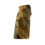B5 Systems P-Grip PGR-1472 woodland camouflage pistol grip, angled side view