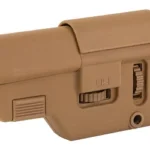 B5 Systems B5 COLLAPSIBLE PREC STK SHRT CB tan adjustable stock, right-side view with controls