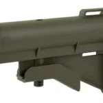B5 Systems B5 CAR 15 Stock olive drab green, angled side view with adjustment lever
