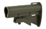 B5 Systems B5 CAR 15 Stock olive drab green, angled side view with adjustment lever