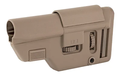 B5 Systems B5 COLLAPSIBLE PREC STK SHRT FDE tan stock, right-side view with adjustment controls