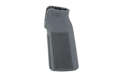 B5 Systems P-Grip gray angled side view with black textured grip panel