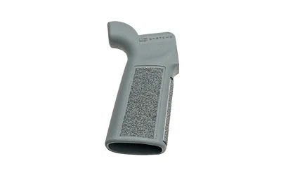 B5 Systems Type 23 pistol grip, gray, angled side view with textured panels
