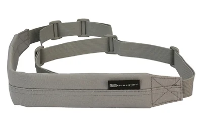 Evolution Outdoor EVODS PADDED 2 POINT SLING, gray laid flat with buckles and padded section
