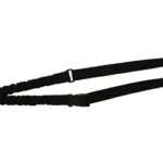 Evolution Outdoor EVODS SINGLE POINT SLING, black laid flat with loop, buckle and metal clip