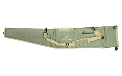 primary-16763 Evolution Outdoor EVODS 54 ROLLTOP WTERPRF CASE GRN, green side view with tan handles and straps