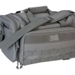 Evolution Outdoor EVODS RANGE BAG GRAY, gray front view with shoulder strap and multiple pockets