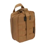 Evolution Outdoor EVODS FIRST AID POUCH COYOTE, front view with handle, zippers and webbing