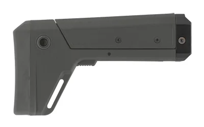 B5 Systems B5 Modular Picatinny Stock Wolf Gray, gray right-side view with angled butt and sling slot