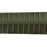 B5 Systems B5 CAR15 handguard in olive drab green, side view with ribbed panels