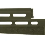 B5 Systems B5 AK Handguard Standard ODG, olive drab side view with slots and textured panel
