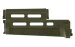 B5 Systems B5 AK Handguard Standard ODG, olive drab side view with slots and textured panel