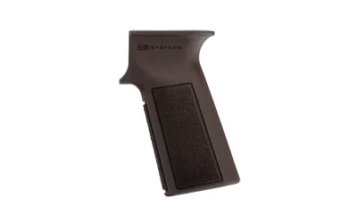 B5 Systems AK P-Grip plum, left side view with textured rectangular panel