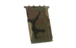 B5 Systems B5 VERTICAL GRIP M-LOK WOODLAND camouflage textured vertical grip, angled side view