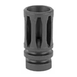 CMMG COMPENSATOR A2 1/2X28 black angled view with vertical slots and threaded base