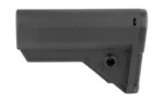 B5 Systems Sierra K Stock in black, left-side view with angled support and circular mount