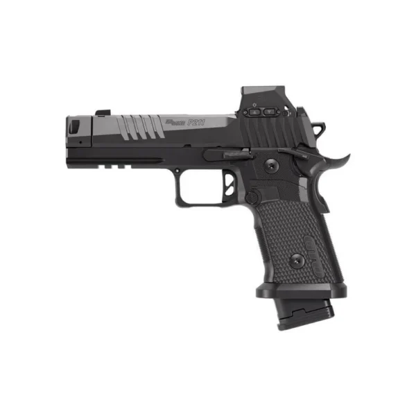 Sig Sauer P211-GTO Blackout Handgun 9mm Luger 21(2)&23(1)rd Magazines 4.4" Compensated Barrel with RomeoX SAO