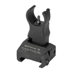 SPIKE'S FRONT FOLDING HK STYLE SIGHT, black sight in raised position with circular hood