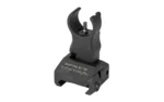 SPIKE'S FRONT FOLDING HK STYLE SIGHT, black sight in raised position with circular hood