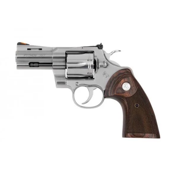 Colt Manufacturing Colt Python Handgun .357 Mag 6rd Capacity 3" Barrel Stainless Finish Wood Grips