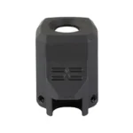 Faxon EXOS-525 compensator for SIG P365/P365 XL in black, front view with top port