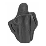 1791 BH1 OWB HOLSTER black, right-hand front view with stitching and belt slots