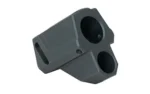 FAXON EXOS-515 COMP SIG P320F gray angled view with two round front ports and side opening
