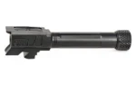 FAXON MATCH BBL FOR G43/43X black barrel, side view with fluting and threaded muzzle