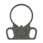 CMMG AR15 END PLATE AMBI SLING POINT black front view with round center opening and two sling loops
