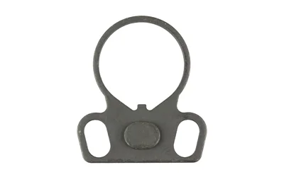 CMMG AR15 END PLATE AMBI SLING POINT black front view with round center opening and two sling loops