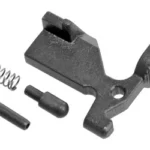 CMMG Parts Kit AR15 Bolt Catch, black catch, spring, plunger and pin arranged separately