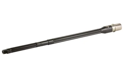FAXON MATCH BBL black fluted barrel with silver extension, angled side view