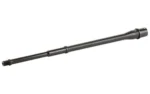 FAXON DUTY BBL black gunner-profile barrel, angled side view