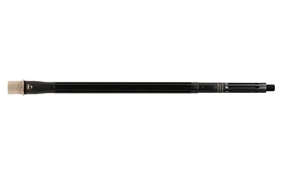 FAXON MATCH BBL 223WYLDE 18 FLTD, long black barrel in side view with fluted end