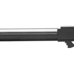 SilencerCo SCO THRD BBL FOR GLK 17 GEN5, black side view with threaded muzzle