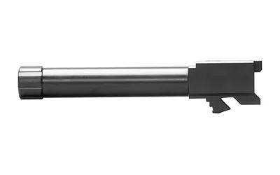 primary-17043 SilencerCo SCO THRD BBL FOR GLK 17 GEN5, black side view with threaded muzzle