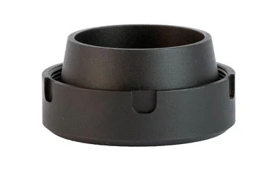 SilencerCo SCO CHARLIE THREAD OVER MOUNT black top three-quarter view with wide round base