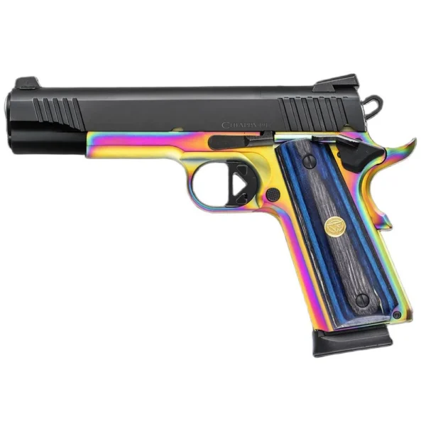 Chiappa Firearms USA Ltd Chiappa 1911 Superior OR Handgun .45 ACP 8rd Magazines (2) 5" Barrel Multi-Color Blue Laminate Grip