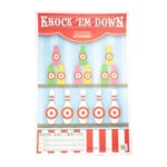ACTION TGT KNOCKEM DOWN, colorful carnival target with rows of circular bullseyes