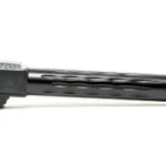 Faxon Match Barrel for G17 G5 FF black threaded barrel, side view with fluted finish