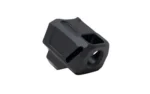 FAXON EXOS-553 COMP FOR GLK GEN 5 black angled front view with side ports and round opening