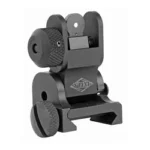Yankee Hill Machine Co YHM Flip Rear Sight, black rear angled view with adjustment knobs