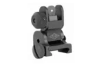 Yankee Hill Machine Co YHM Flip Rear Sight, black rear angled view with adjustment knobs