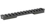 Midwest REM 700 SA Rail Matte Black, angled top view with slotted mounting holes